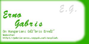 erno gabris business card